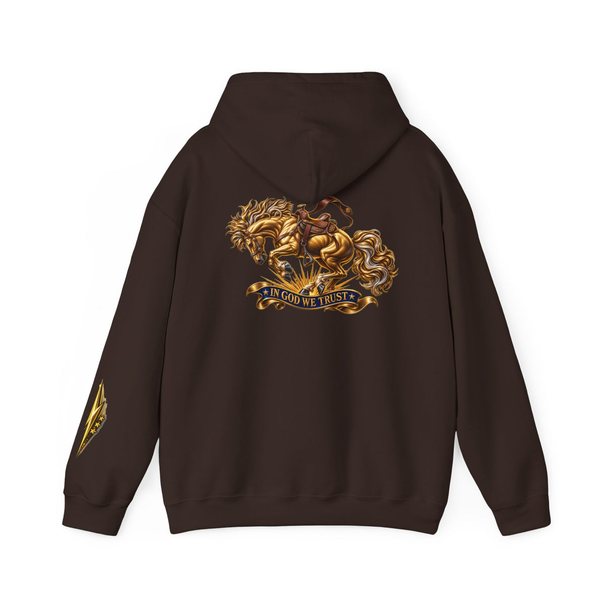 Golden Horse Hoodie — Regal Graphic Sweatshirt