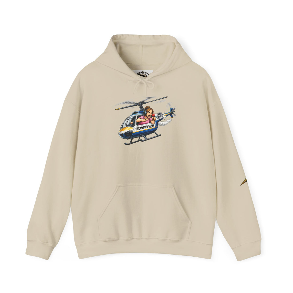 Helicopter Rescue Graphic Hoodie — Vintage Pilot Cartoon Sweatshirt