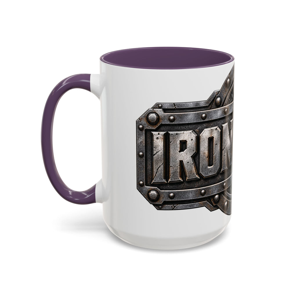 Metal Shield Coffee Mug — 'Iron Clad' Rustic Industrial Accent Mug