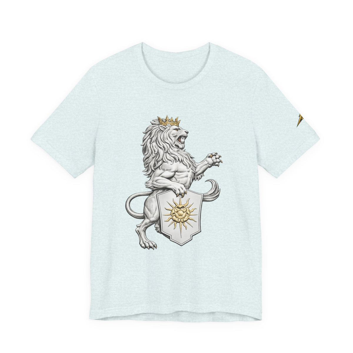 Lion Crest T-Shirt — Regal Sun Shield Graphic Tee