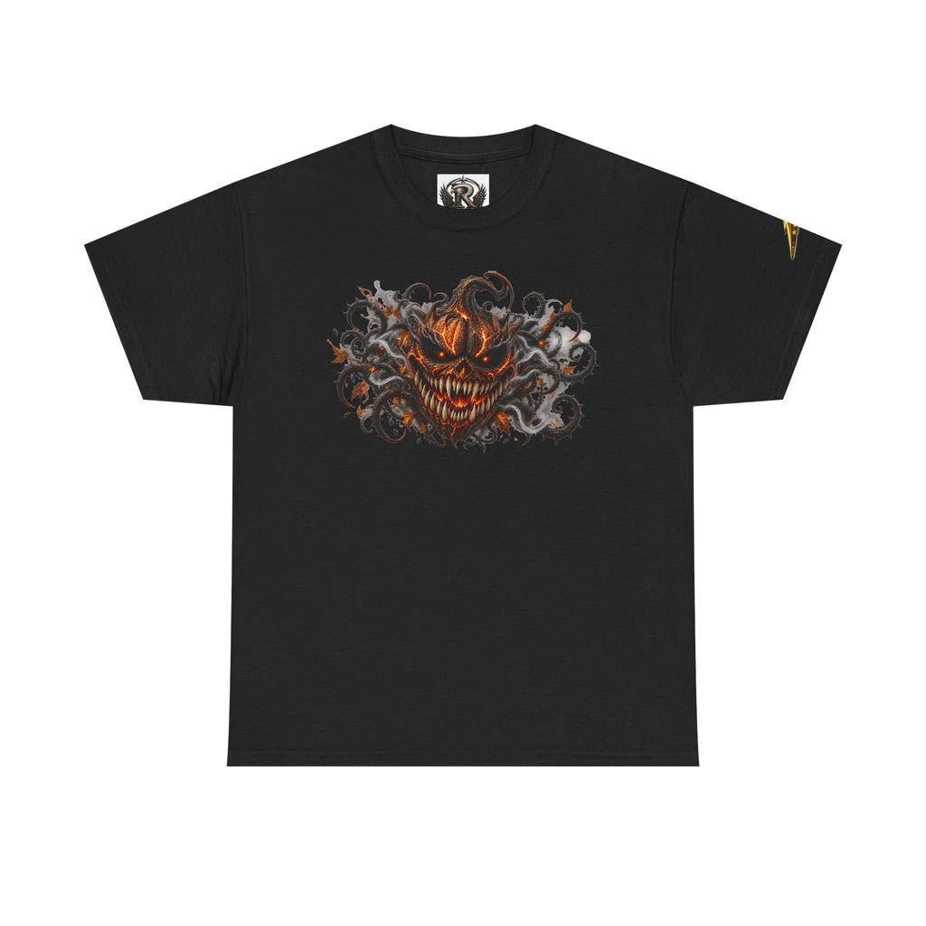 Graphic Tee — Fiery Pumpkin Demon Design (Halloween Horror Shirt)