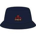 Bucket Hat — Retro Devil "It Wasn't Me" & Gold Lightning Embroidered Bucket Hat