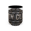 Metal Shield Coffee Mug — 'Iron Clad' Rustic Industrial Accent Mug