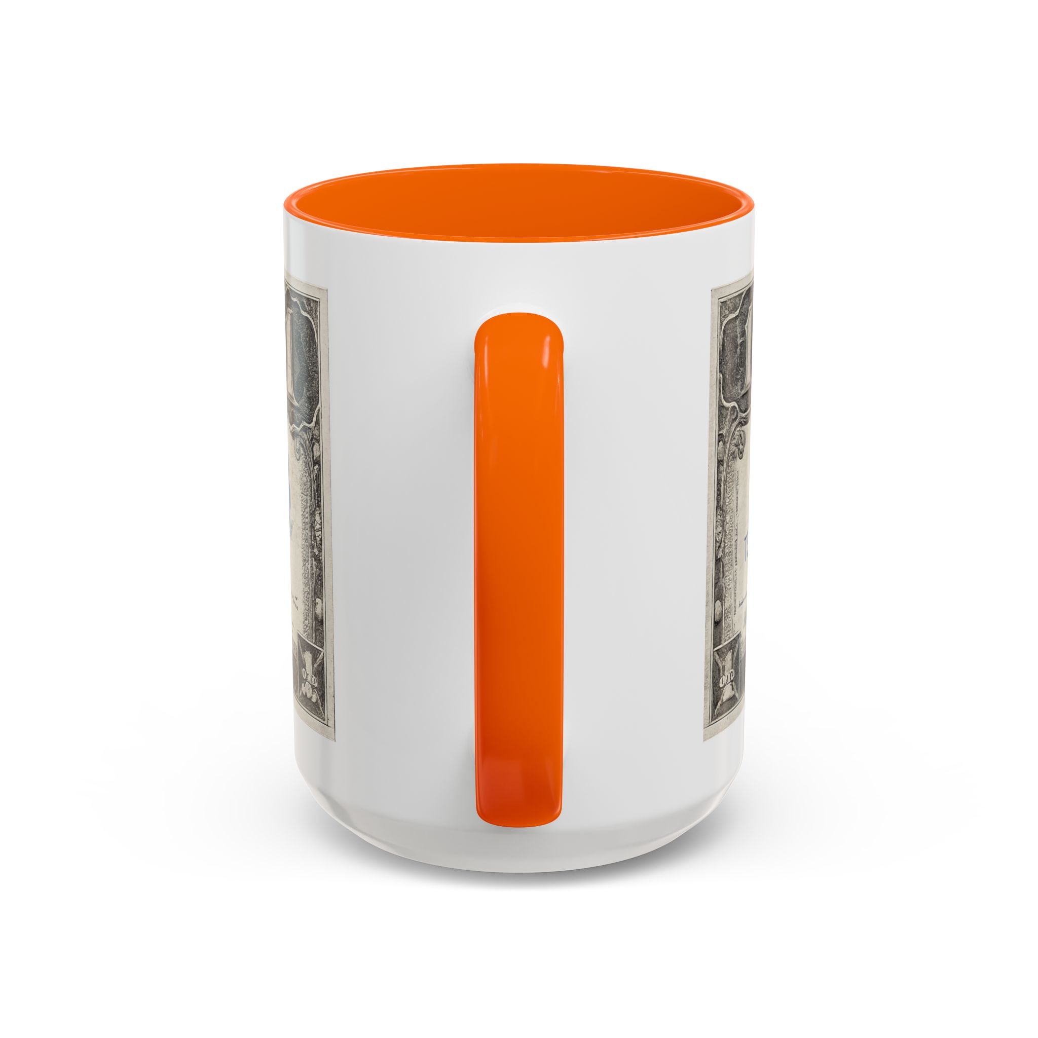 Dollar Bill Accent Coffee Mug — Vintage US Currency Design (11/15oz)