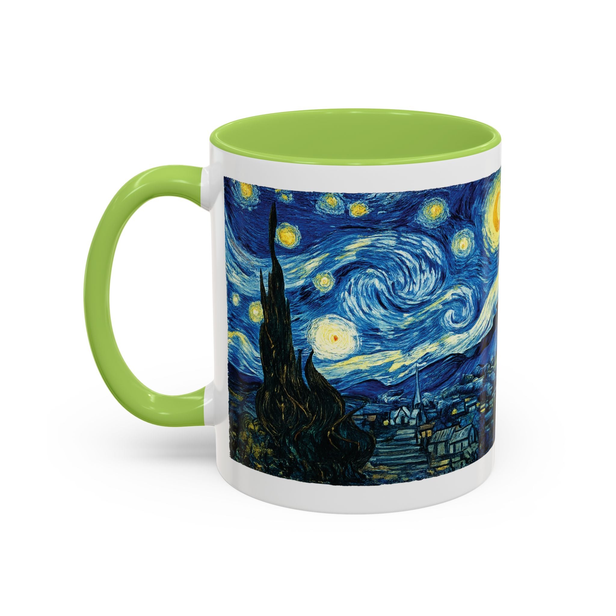 Starry Night Accent Coffee Mug — Van Gogh Style Night Sky Coffee Cup (11/15oz)
