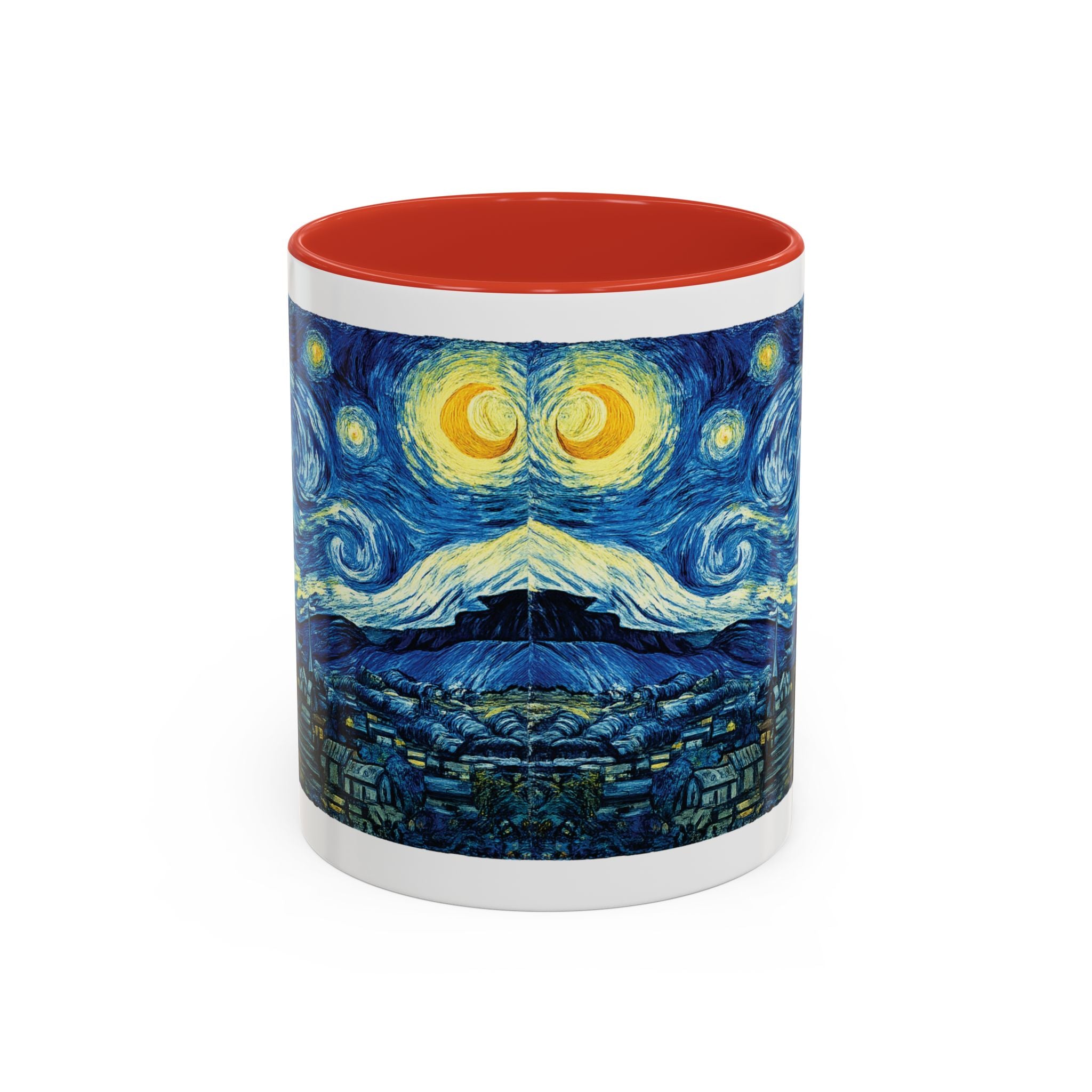 Starry Night Accent Coffee Mug — Van Gogh Style Night Sky Coffee Cup (11/15oz)