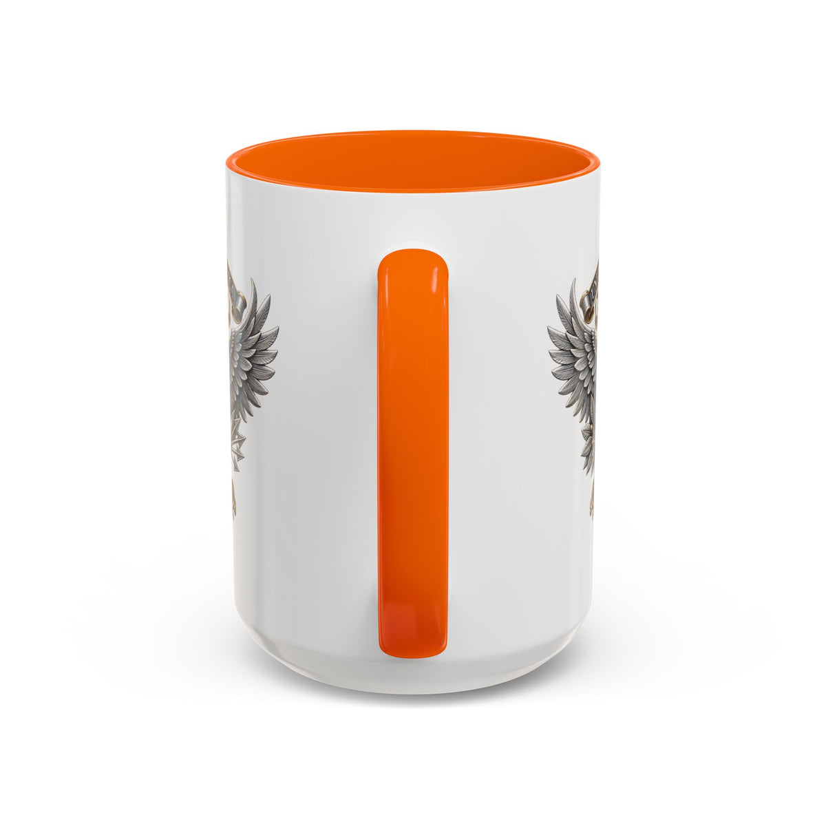 Eagle Shield Accent Coffee Mug — Patriotic "In God We Trust" Design