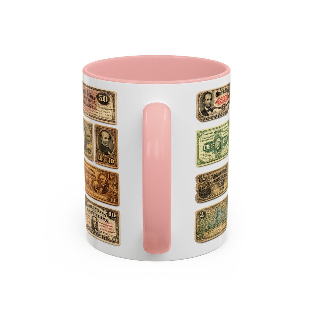 Vintage US Fractional Currency Coffee Mug – Retro Banknote Accent Mug (11/15 oz)