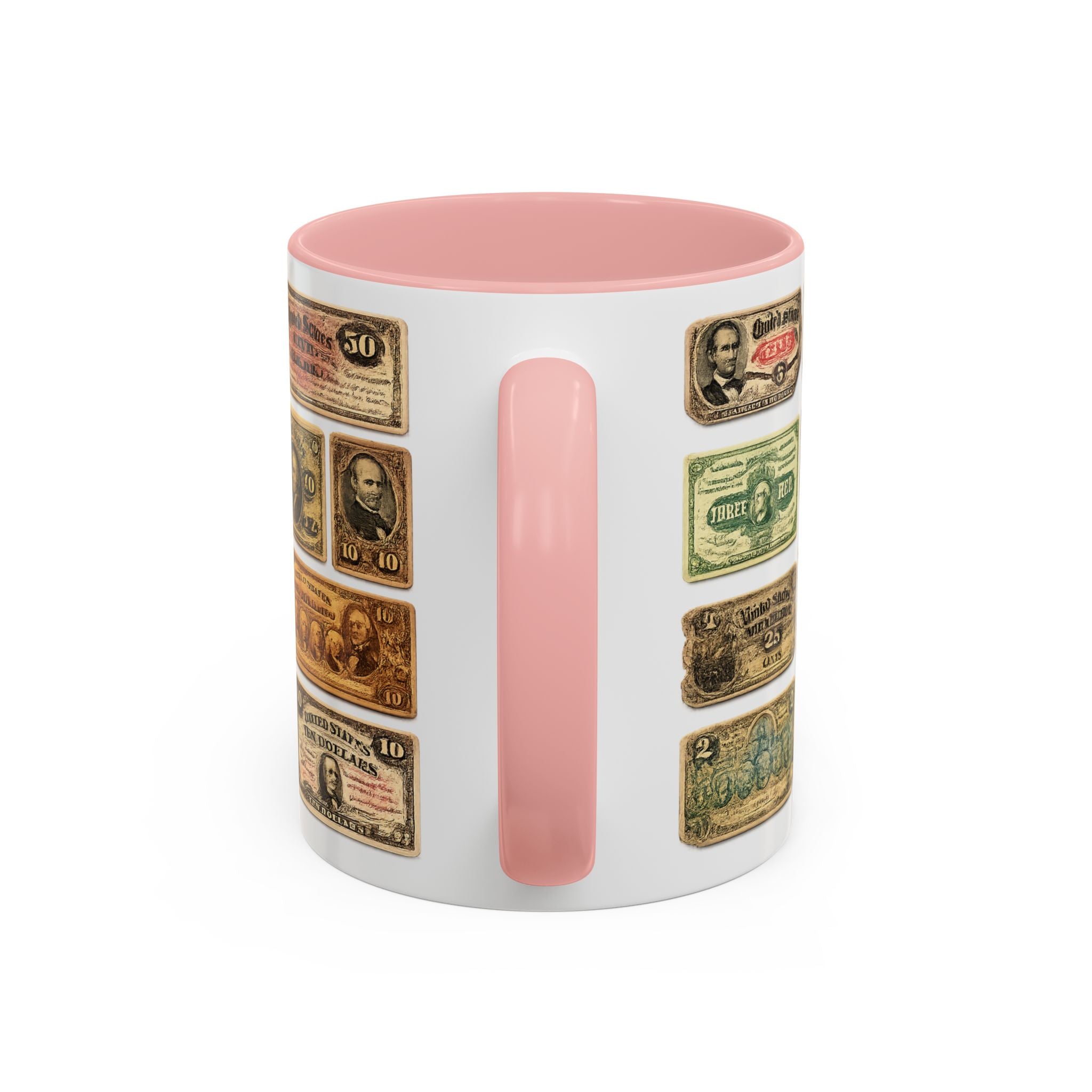 Vintage US Fractional Currency Coffee Mug – Retro Banknote Accent Mug (11/15 oz)