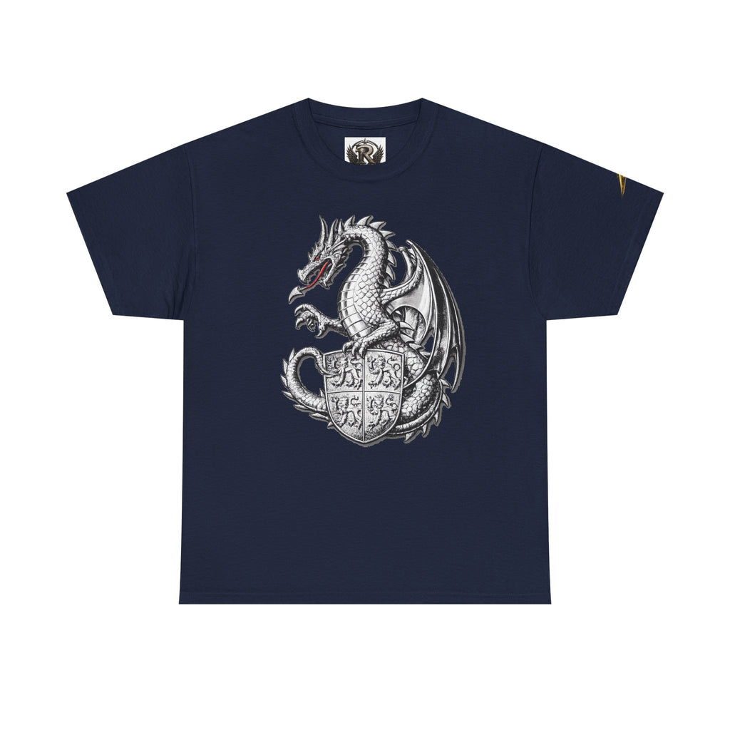 Dragon Crest T-Shirt — Medieval Dragon Shield Graphic Tee
