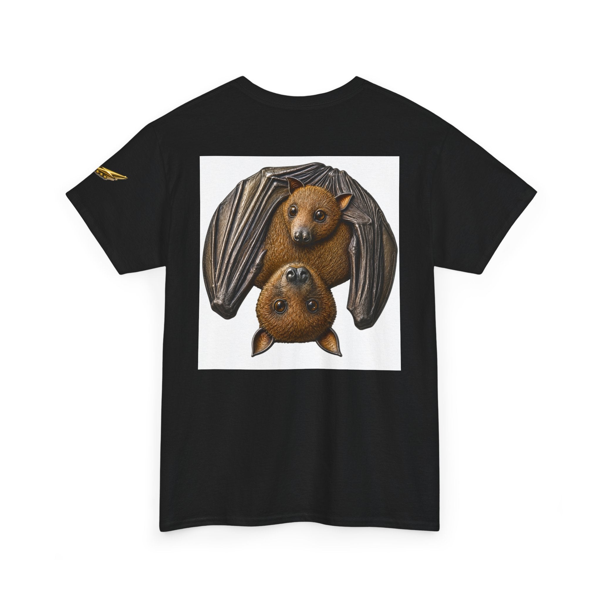 Bat Duo Graphic Tee — Cute Hanging Bats Back Print T-Shirt
