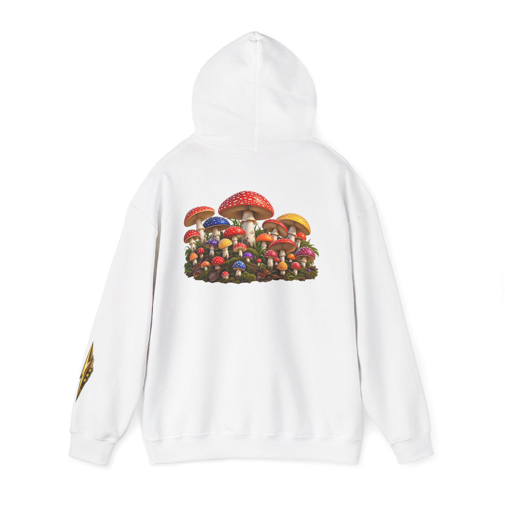 Mushroom Hoodie — Vintage Fly Agaric Fungi Graphic Pullover