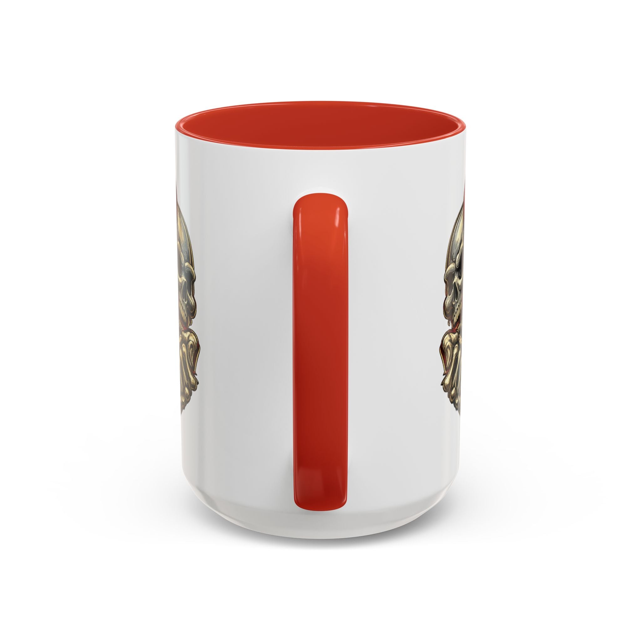 Devil Skull Accent Coffee Mug – Gothic Demon Skull Design (11/15 oz)