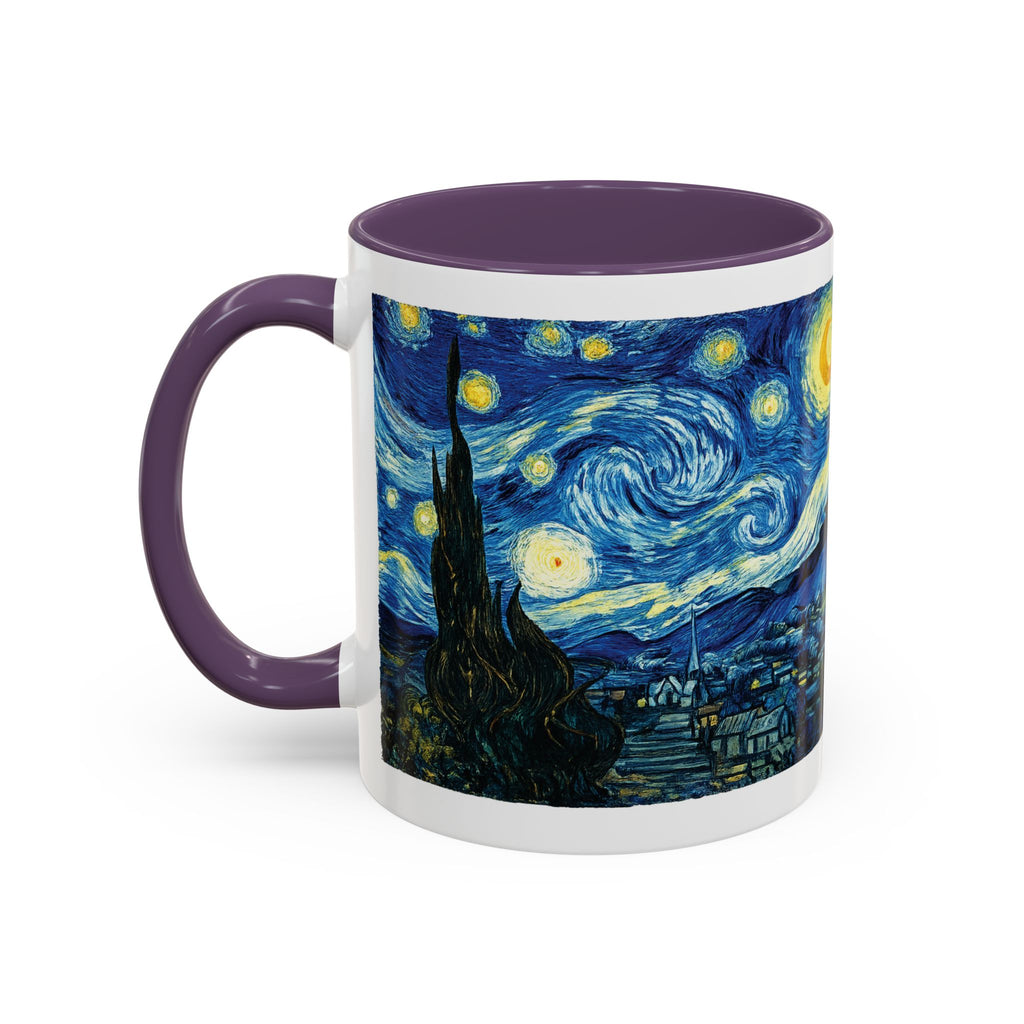 Starry Night Accent Coffee Mug — Van Gogh Style Night Sky Coffee Cup (11/15oz)