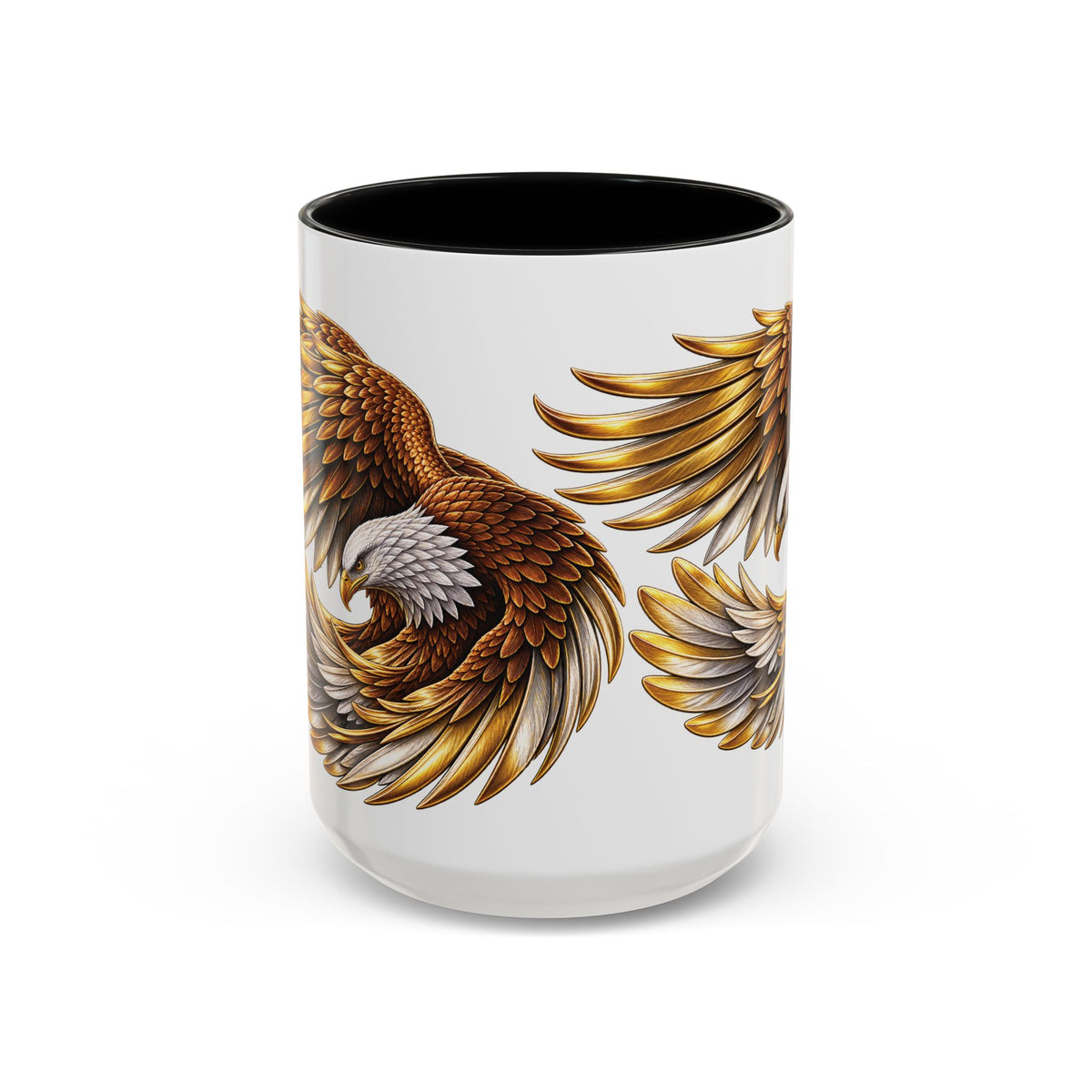 Golden Eagle Coffee Mug — Accent Ceramic Mug with Majestic Eagle Design