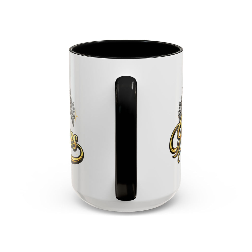 Princess Crown Accent Coffee Mug — Gold Script 11/15oz