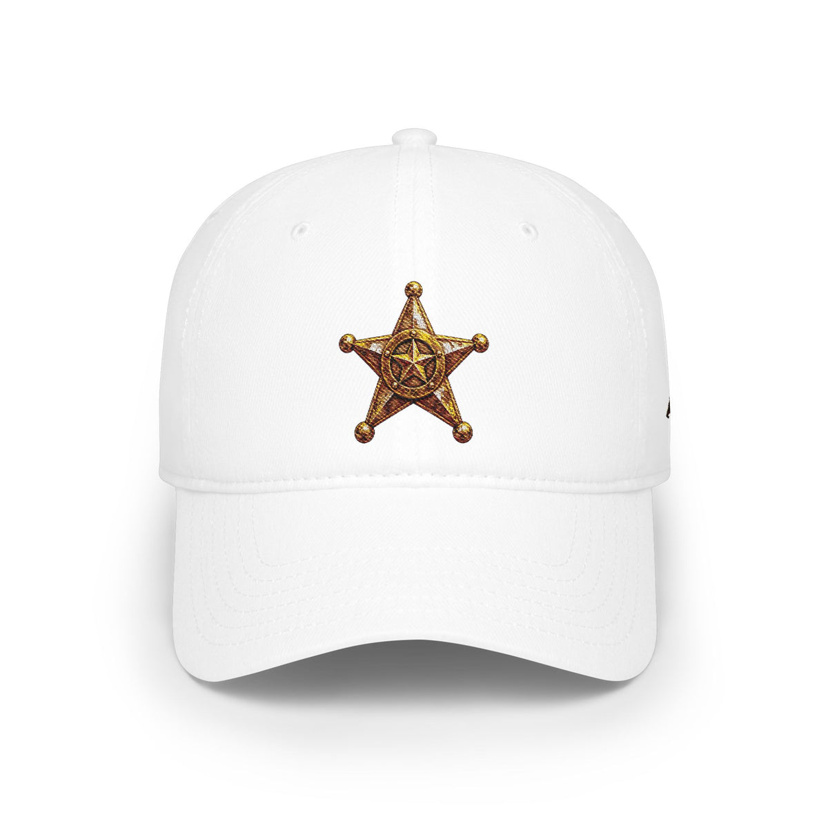 Sheriff Star Cap — Low Profile Baseball Hat with Gold Badge Embroidery