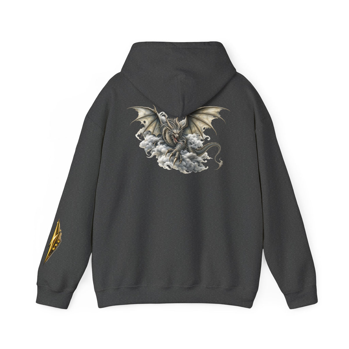 Dragon Cloud Hoodie — Fantasy Dragon Back Graphic Sweatshirt
