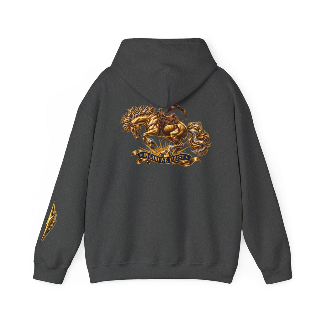 Golden Horse Hoodie — Regal Graphic Sweatshirt