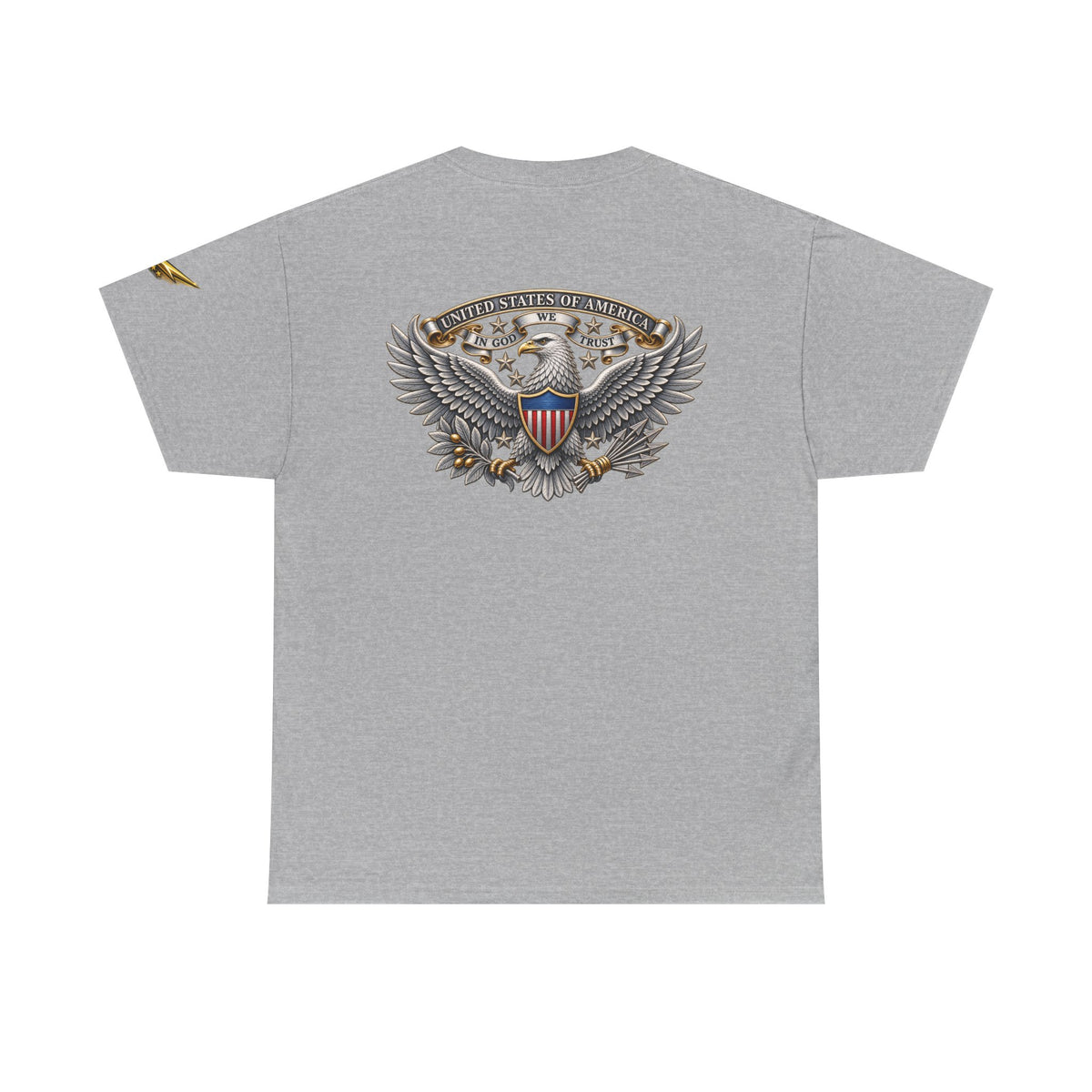 Patriotic Eagle Graphic Tee – American Shield Front & Back T‑Shirt