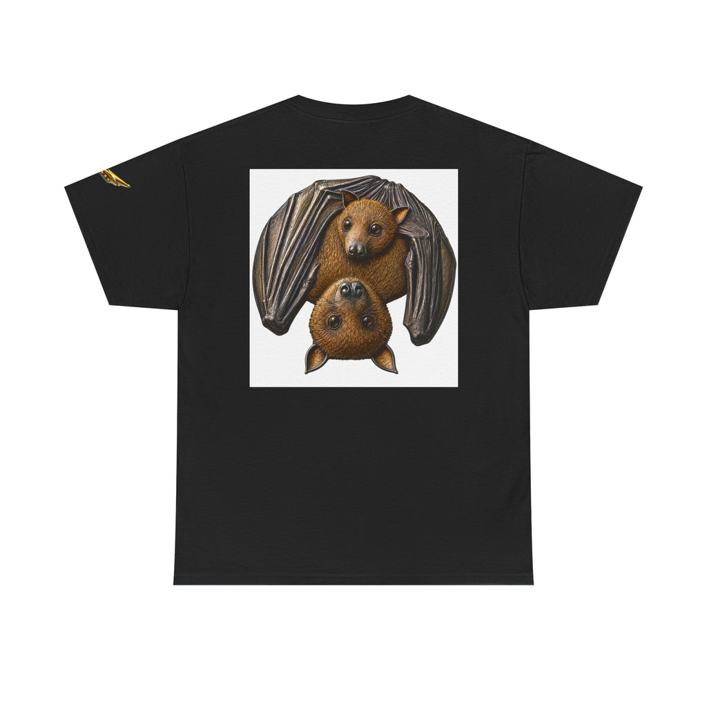 Bat Duo Graphic Tee — Cute Hanging Bats Back Print T-Shirt