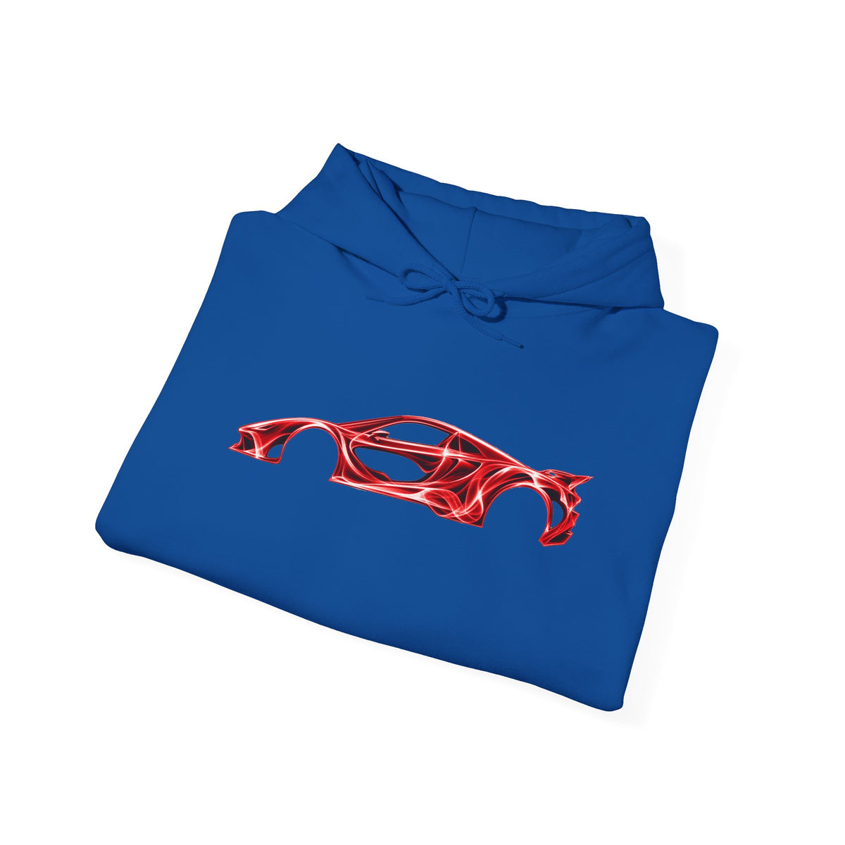 Car Silhouette Hoodie – Red Flame Sports Car Graphic