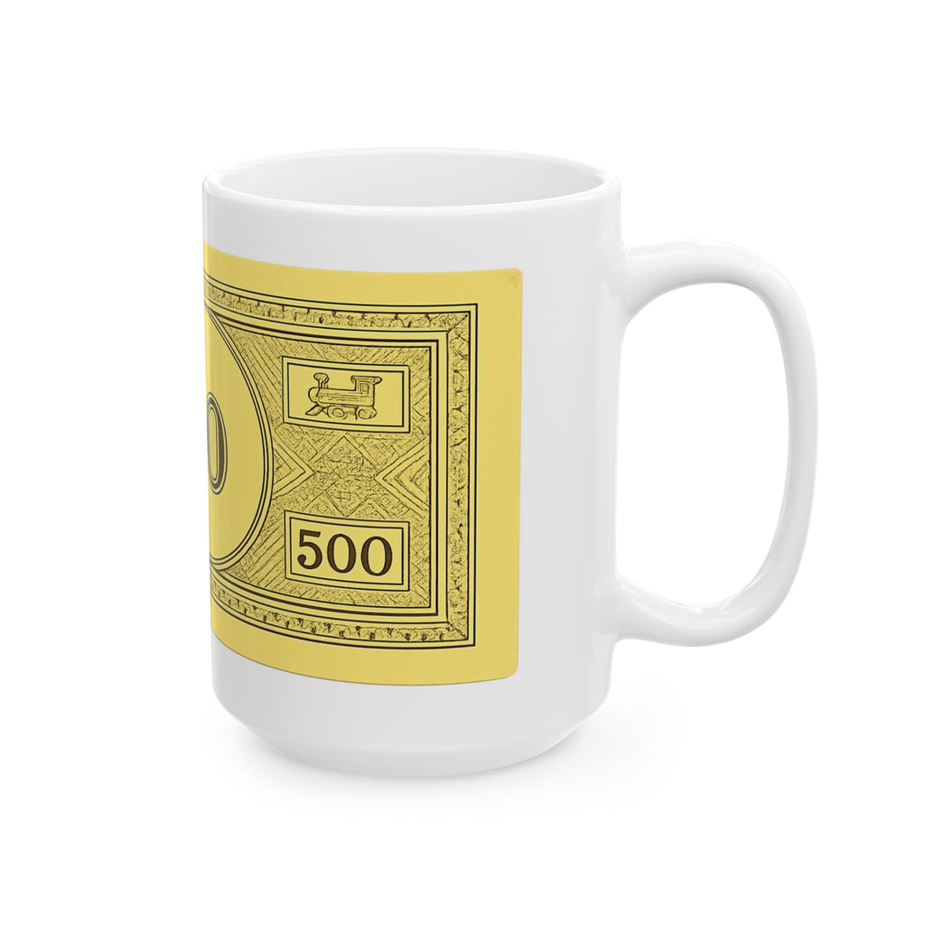 Money Bill 500 Ceramic Mug — Funny Cash Novelty Coffee Cup