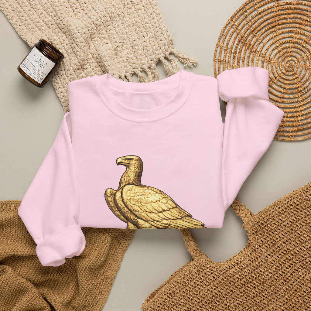 Crewneck Sweatshirt — Gold Eagle 'In God We Trust' Patriotic Pullover