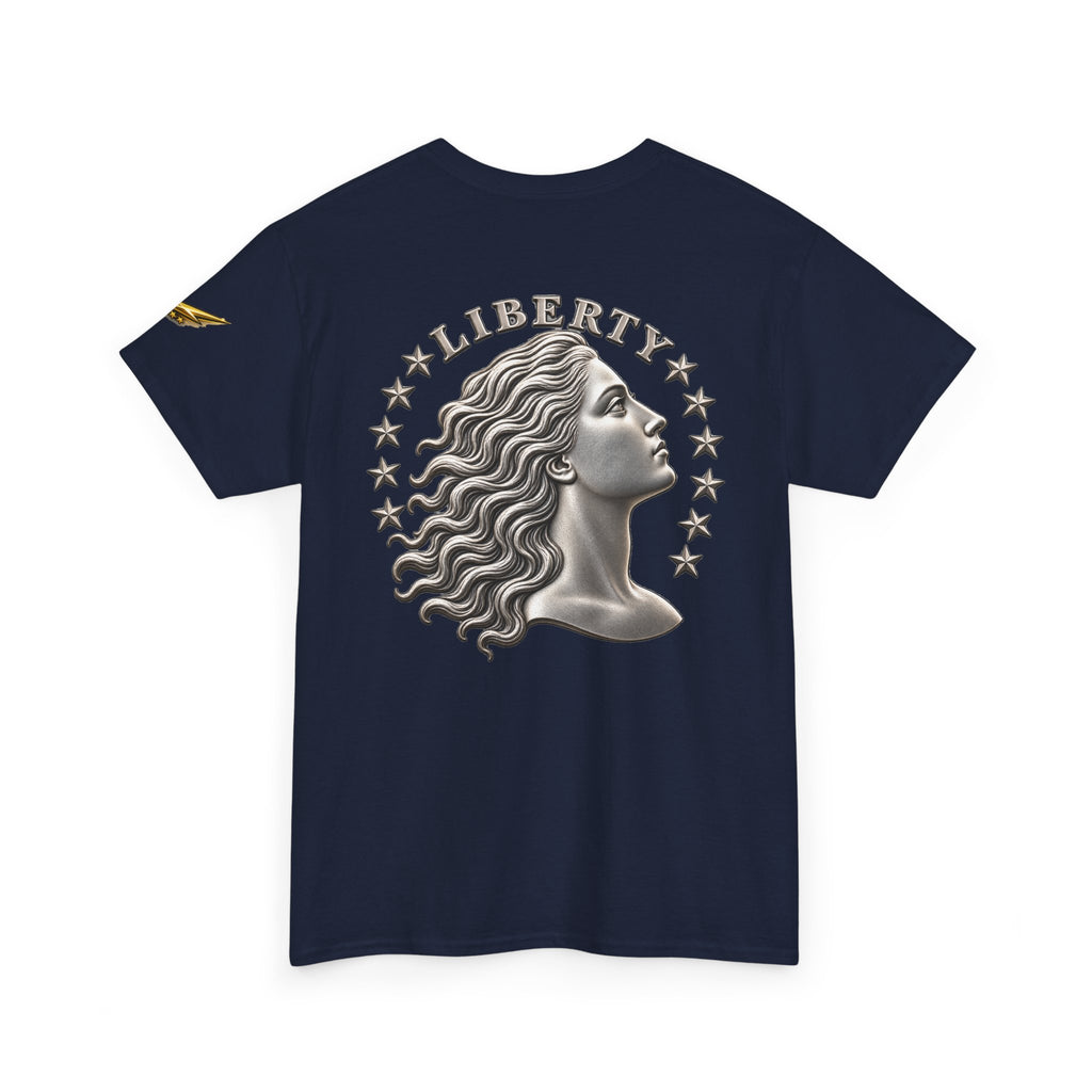Liberty Coin Profile Tee — Vintage Liberty Head Graphic T-Shirt