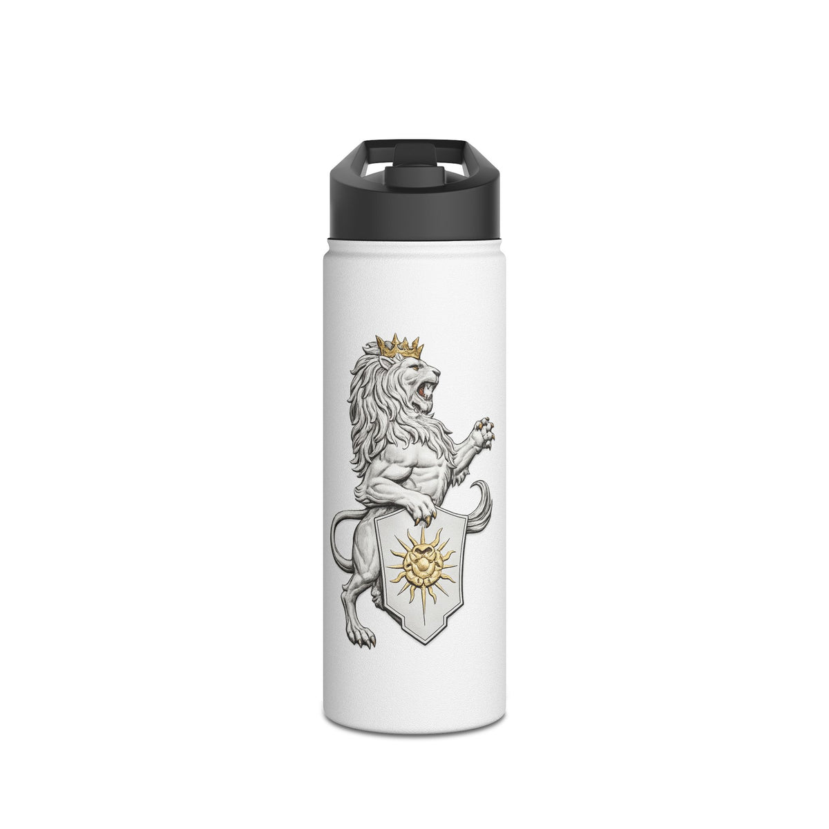 Regal Lion Crest Stainless Steel Water Bottle