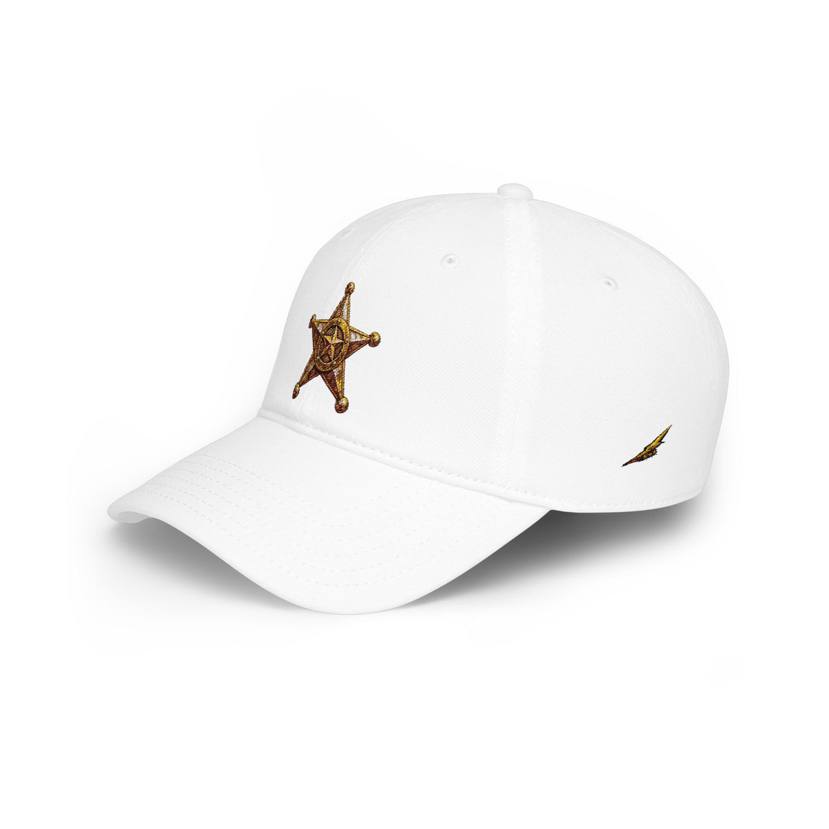 Sheriff Star Cap — Low Profile Baseball Hat with Gold Badge Embroidery