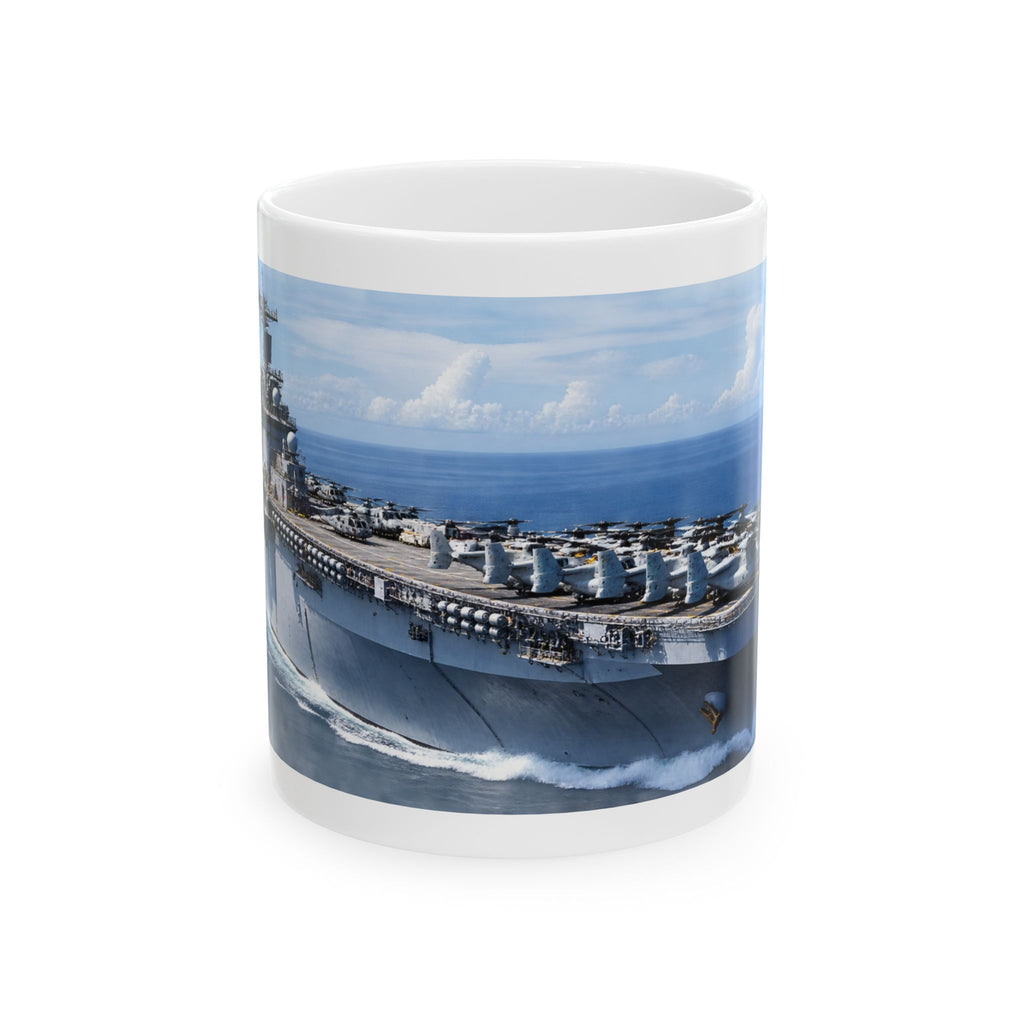 Navy Aircraft Carrier Ceramic Mug — Military Ship Coffee Cup (11oz/15oz)