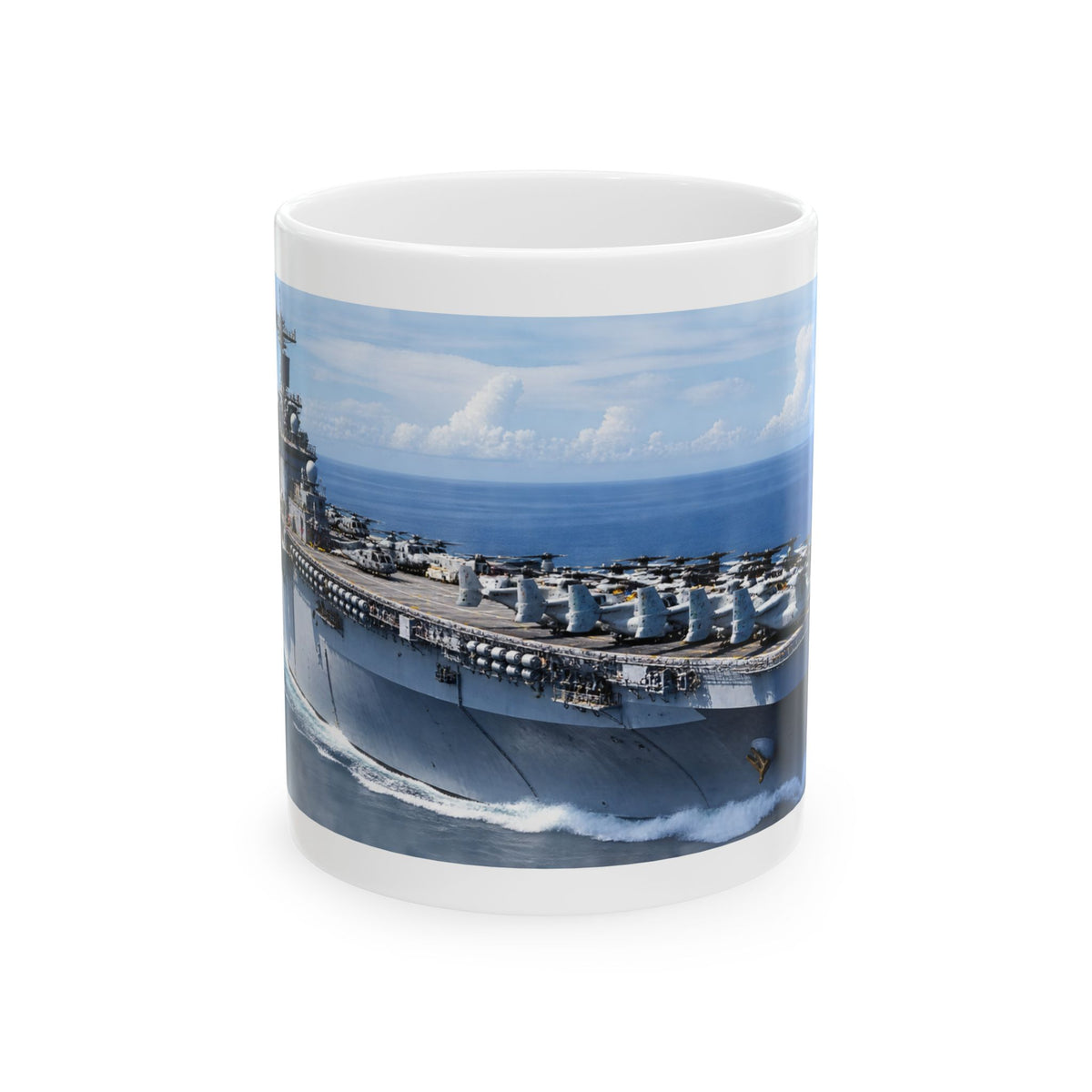 Navy Aircraft Carrier Ceramic Mug — Military Ship Coffee Cup (11oz/15oz)