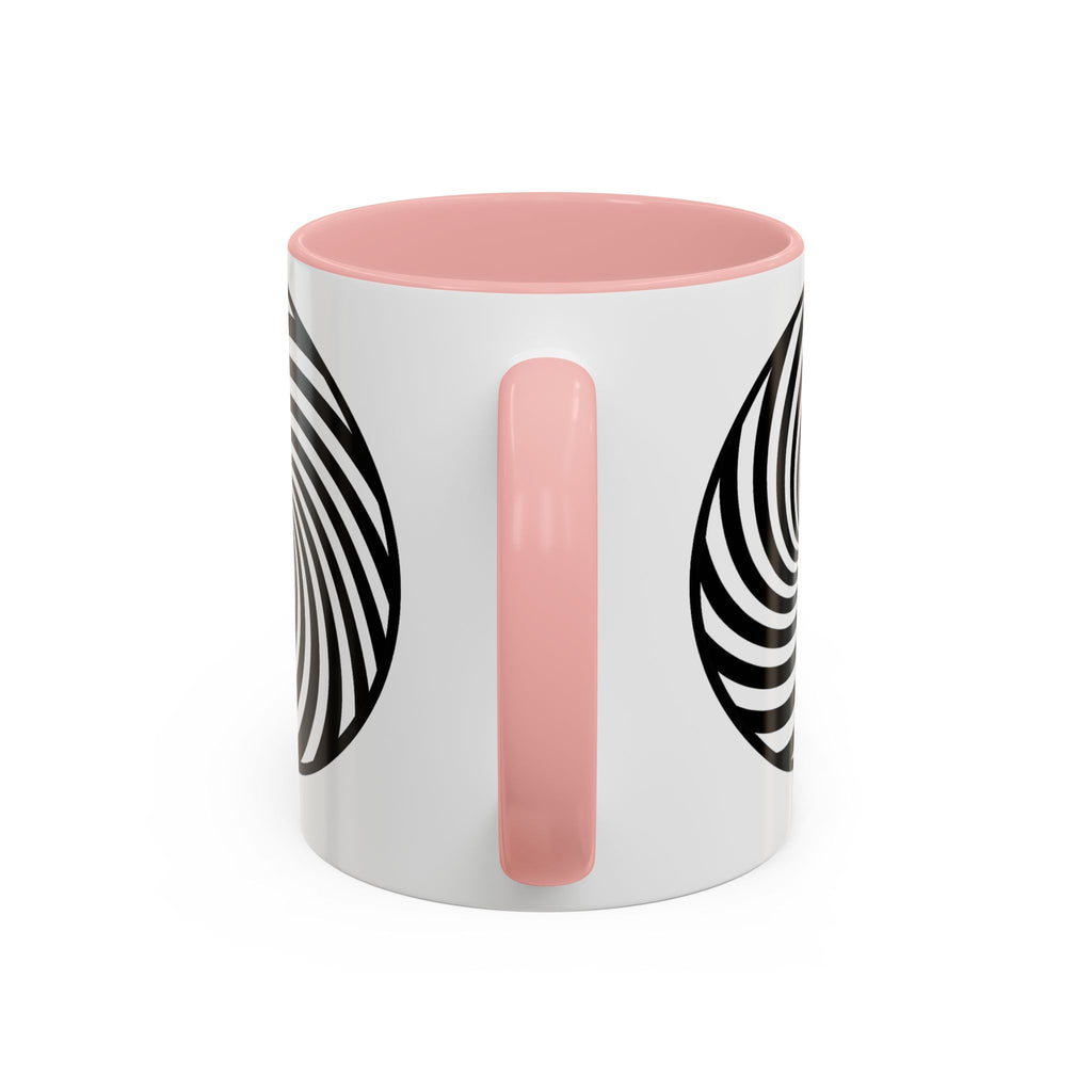 Hypnotic Swirl Accent Mug — Black & White Spiral Coffee Cup (11/15oz)
