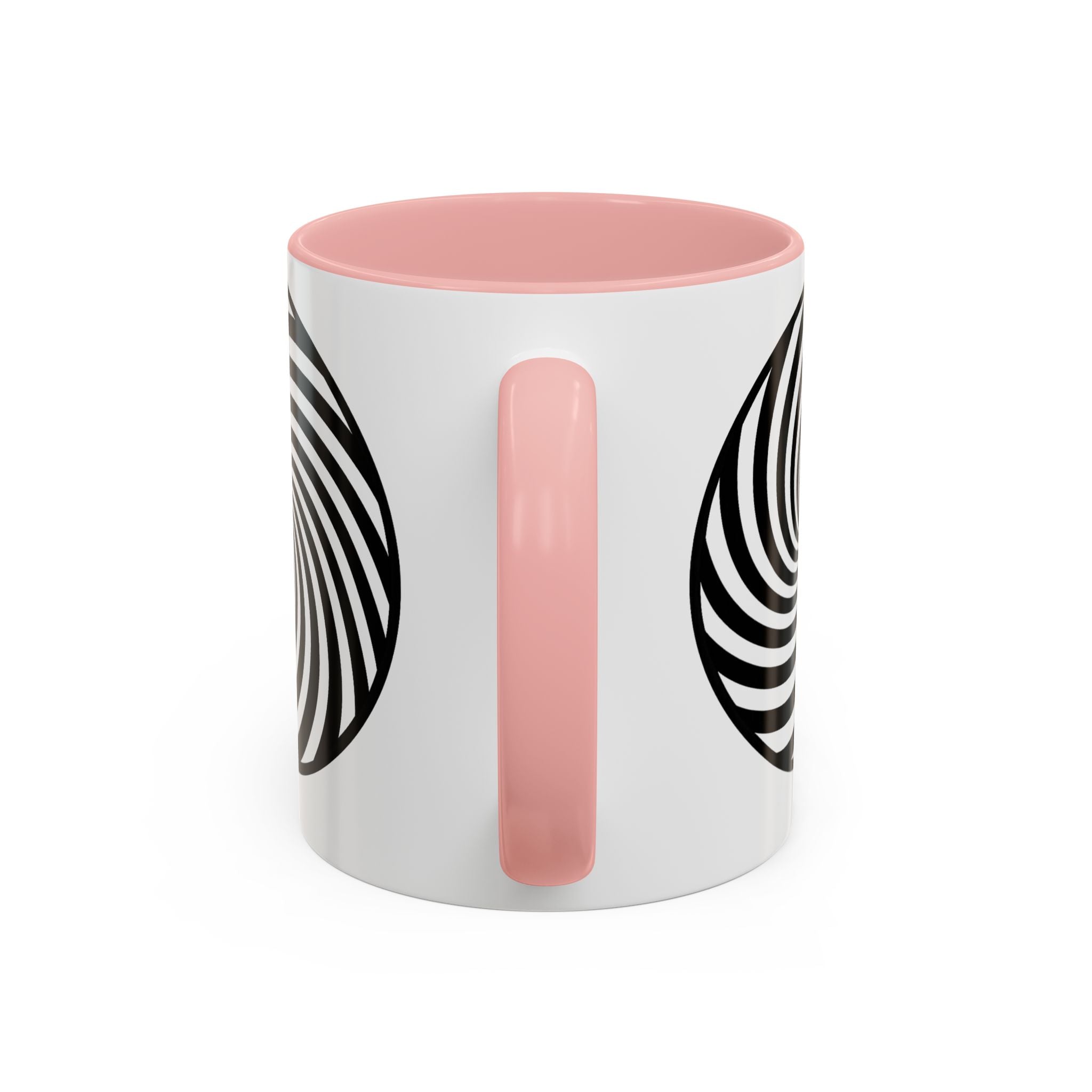 Hypnotic Swirl Accent Mug — Black & White Spiral Coffee Cup (11/15oz)
