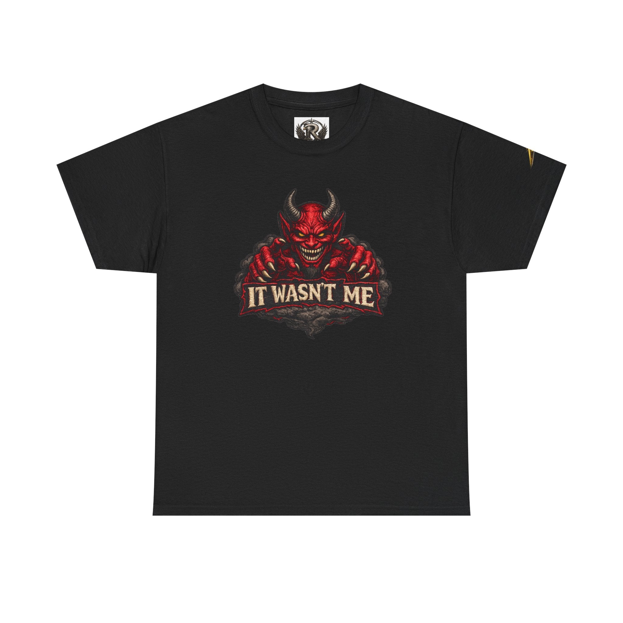 Devil Graphic Tee — "It Wasn’t Me" Funny Demon T-Shirt