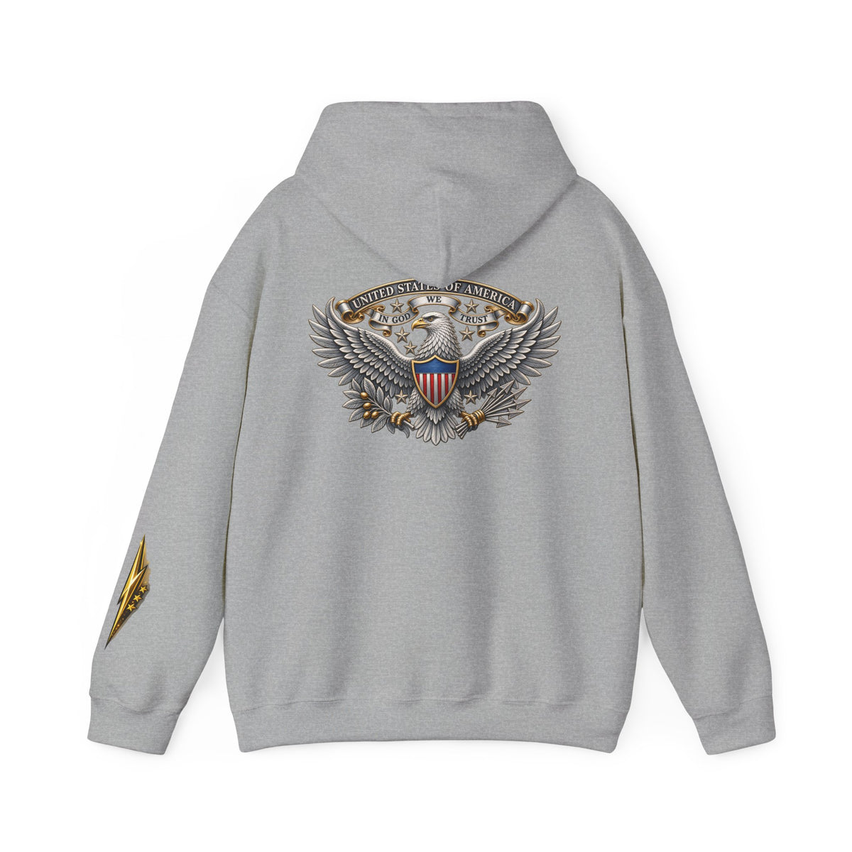 Patriotic Eagle Hoodie — American Shield Graphic Pullover