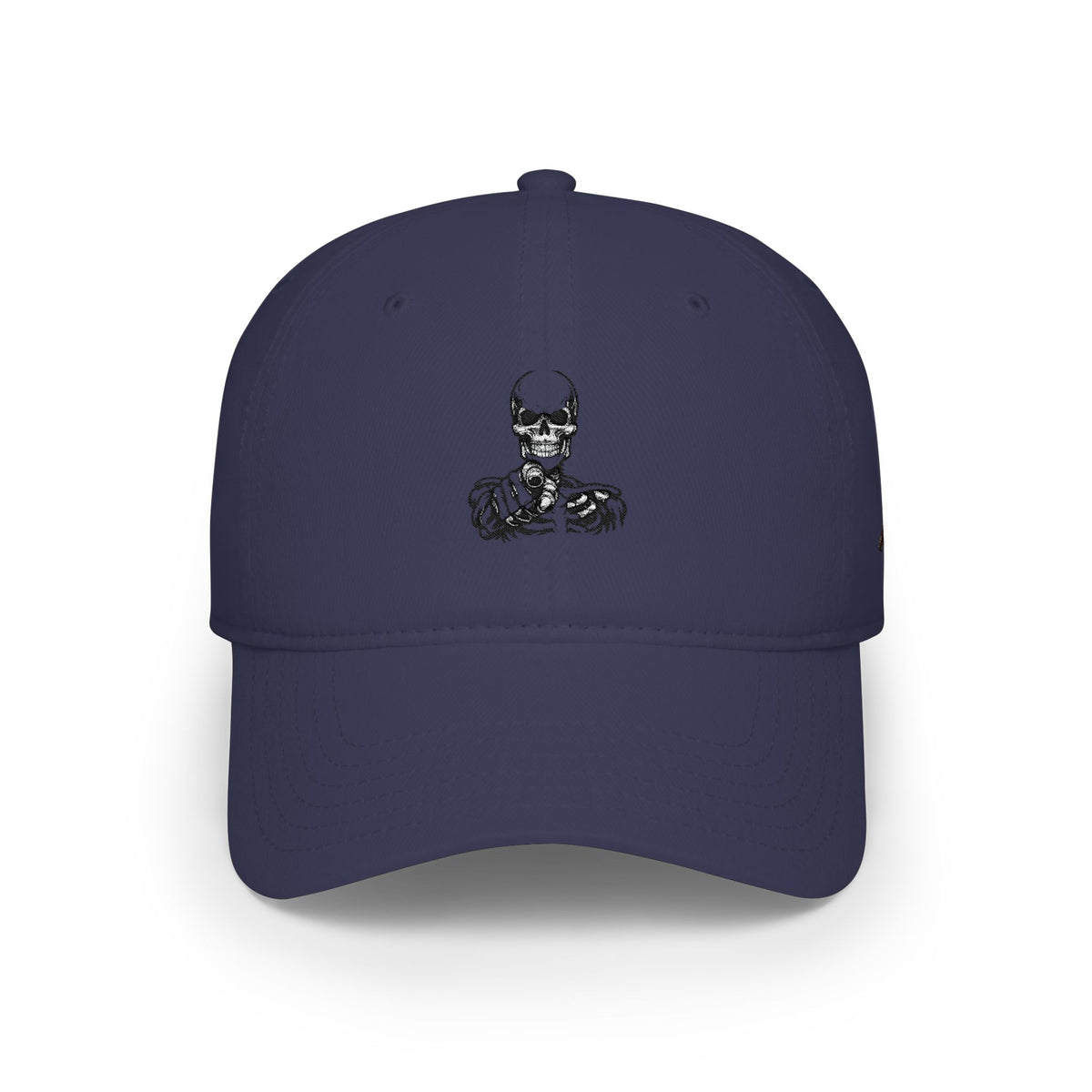 Skull Embroidered Low-Profile Baseball Cap —  Skull Hat