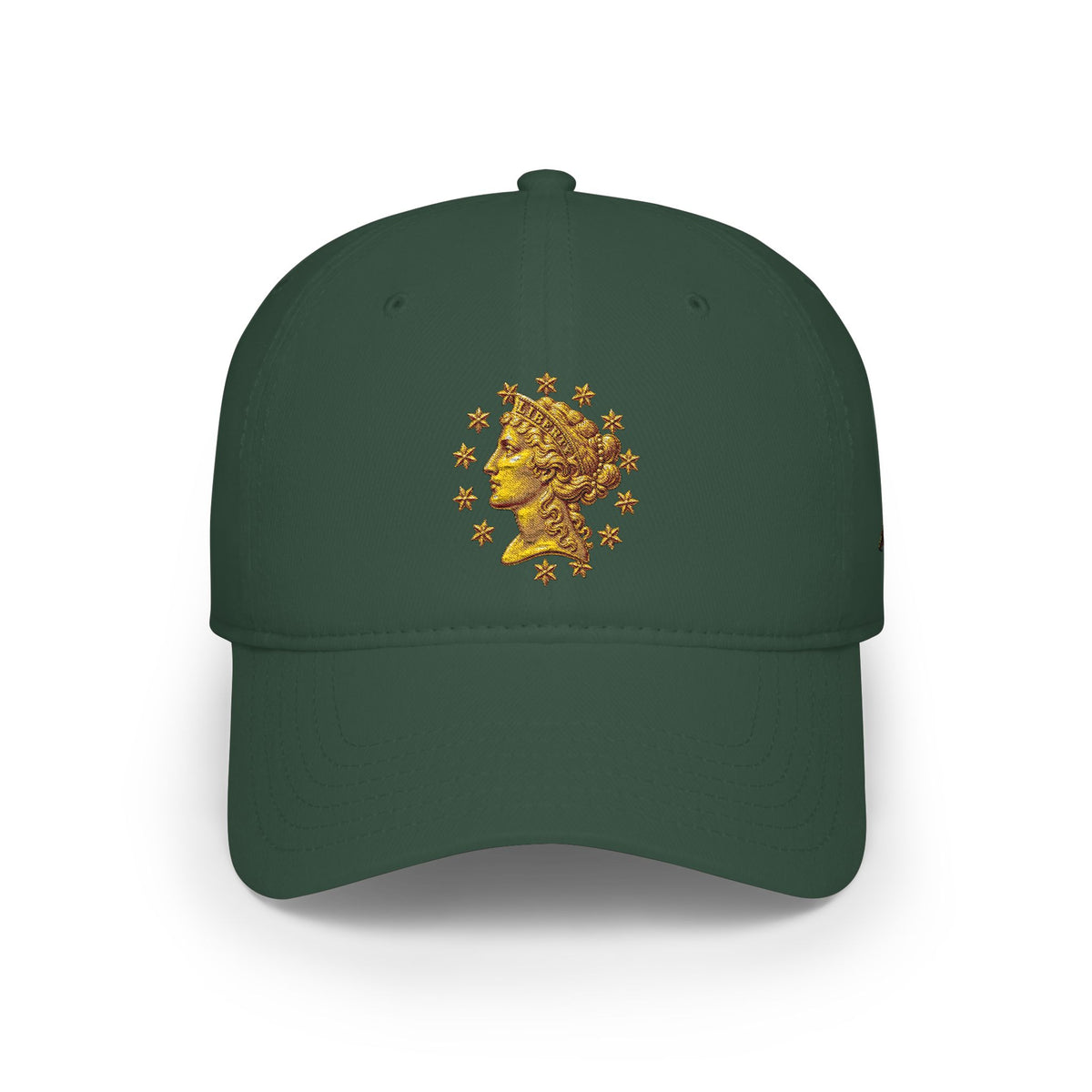 Gold Liberty Skull Cap — Low Profile Baseball Hat