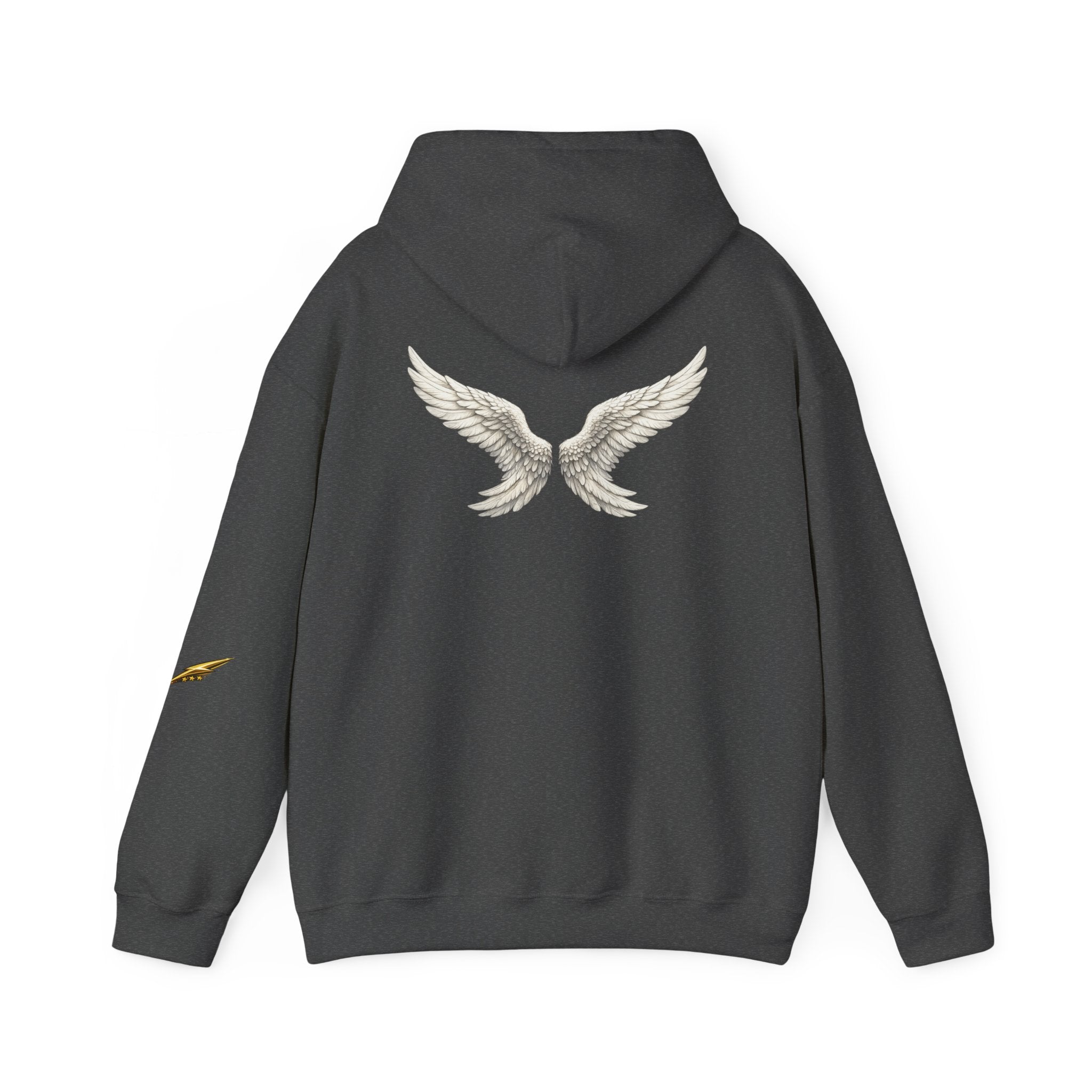 Angel Wings Hoodie — White Back Graphic Pullover