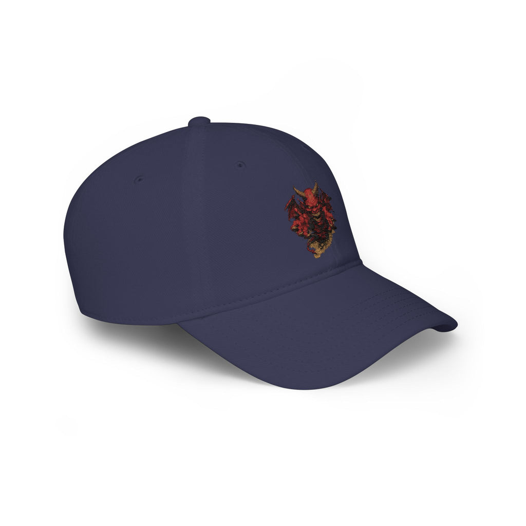 Devil Skull Embroidered Evil Baseball Cap - Low-Profile Hat