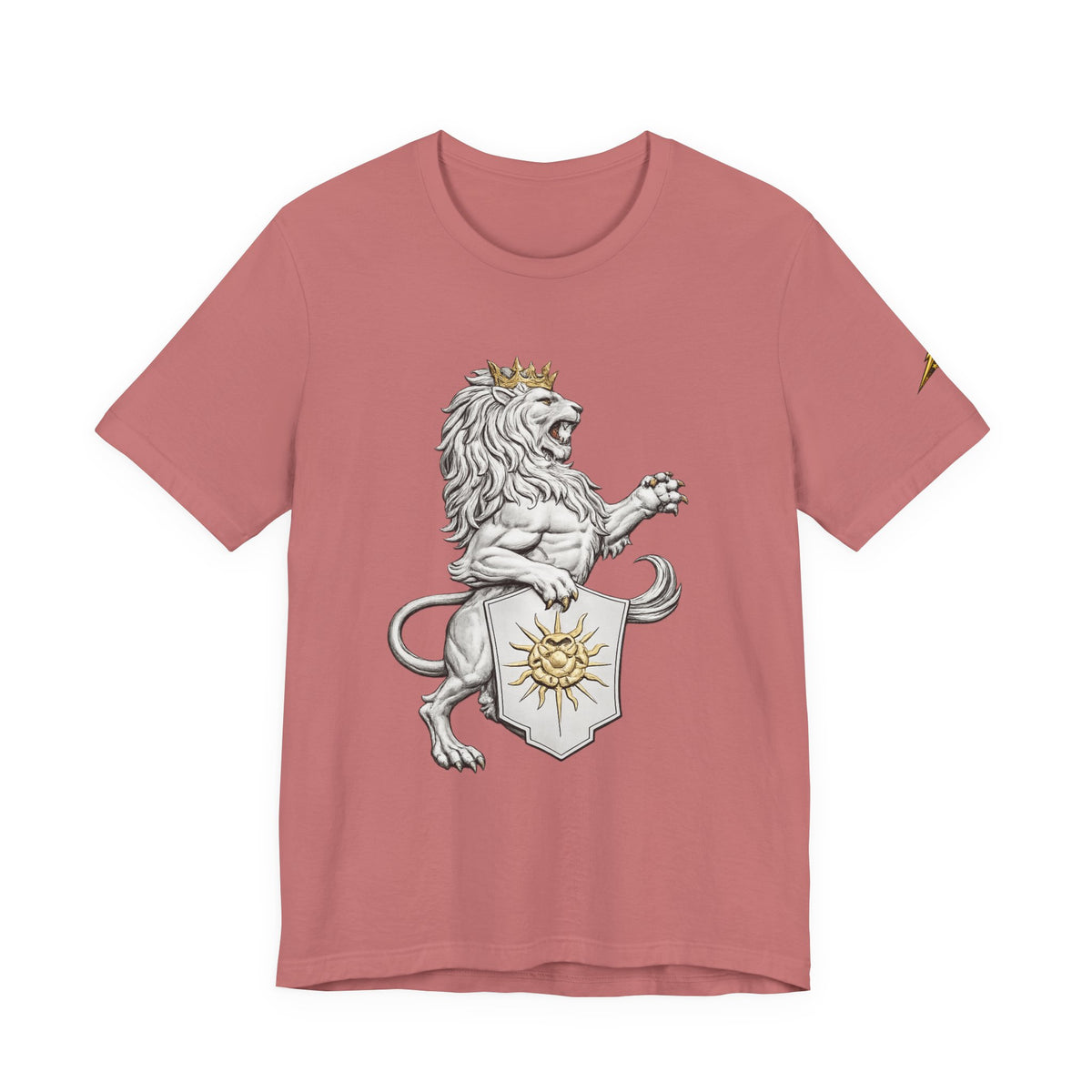 Lion Crest T-Shirt — Regal Sun Shield Graphic Tee