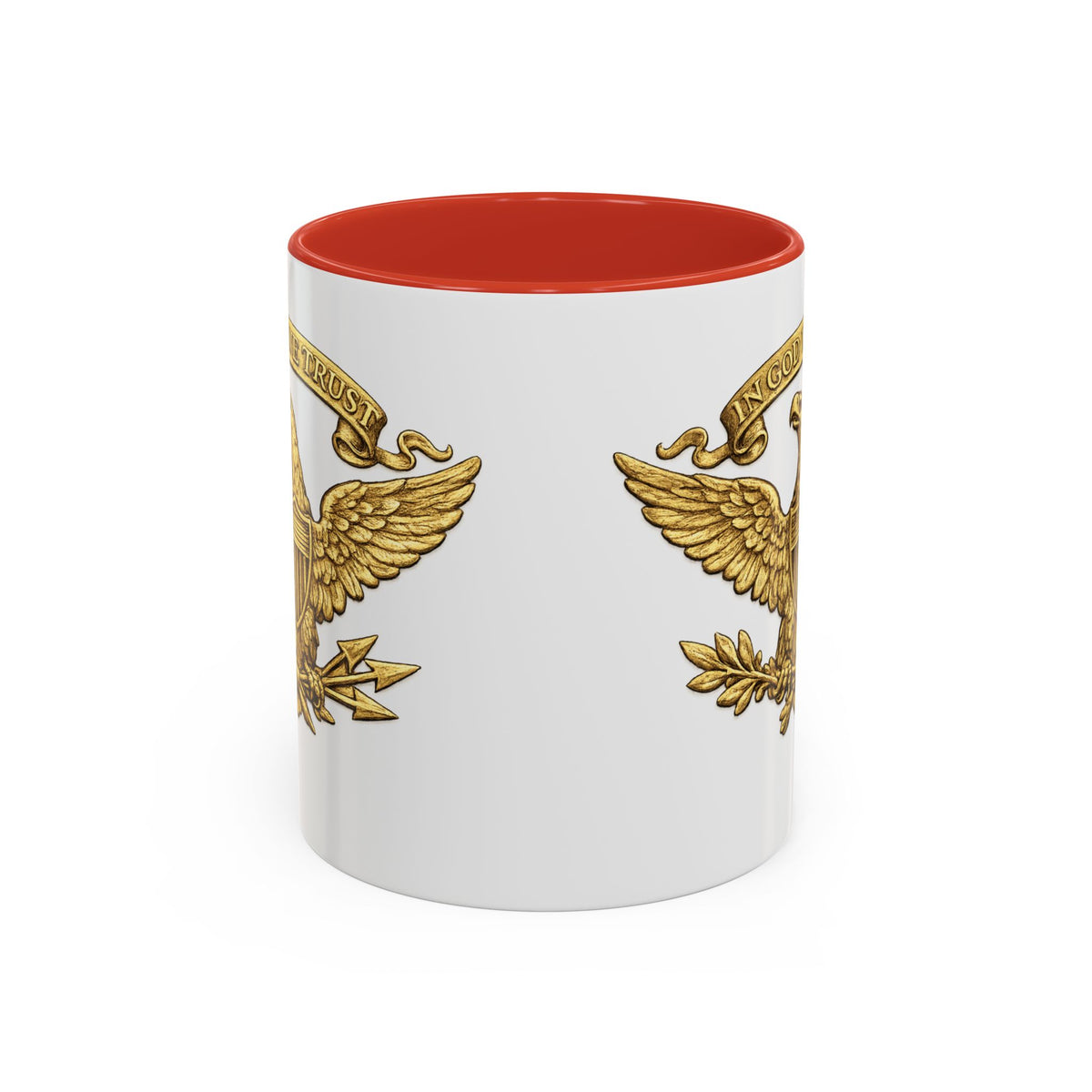 Gold Eagle 'In God We Trust' Accent Coffee Mug — Patriotic 11/15oz