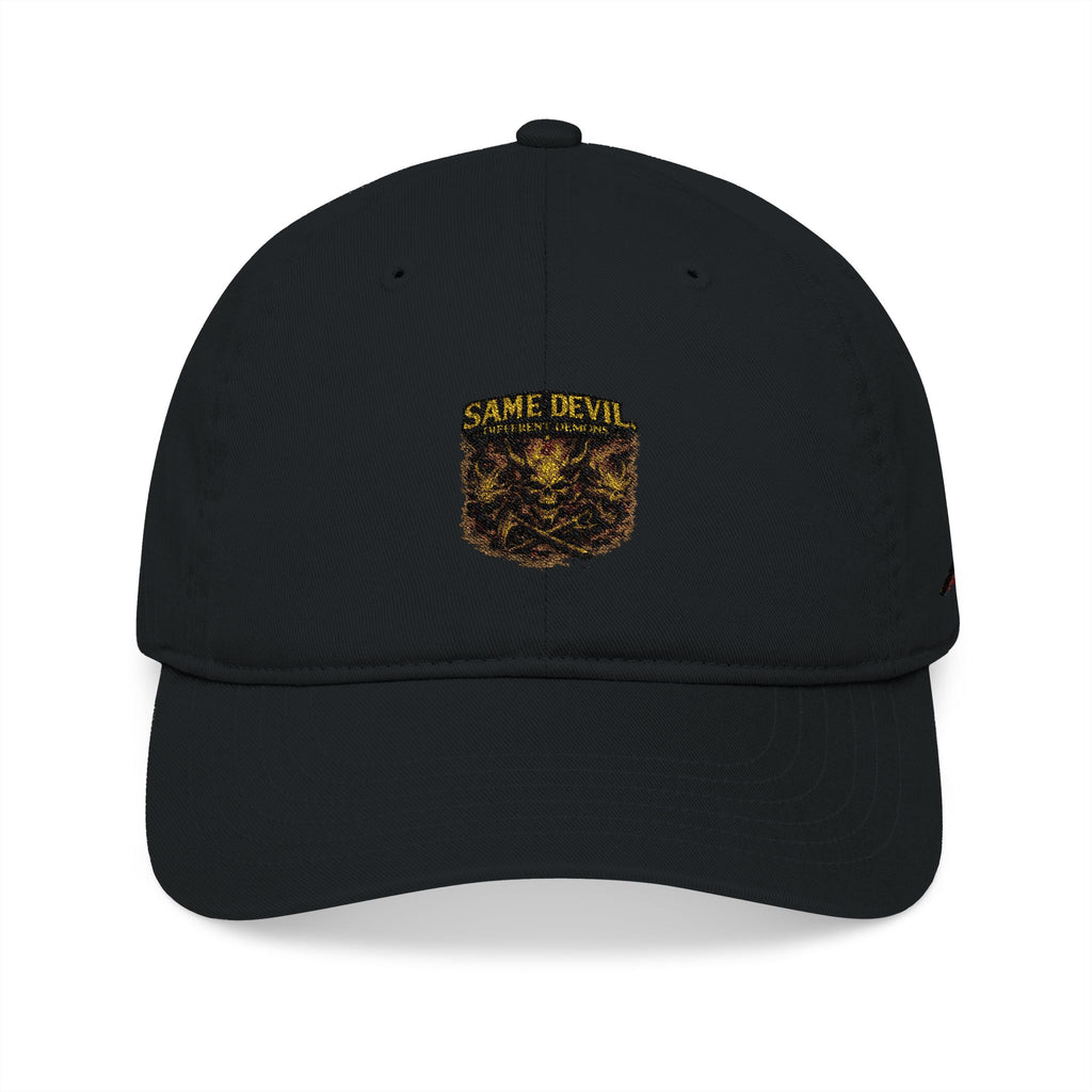 Embroidered Shield Baseball Cap – Organic Cotton, Vintage Crest Design