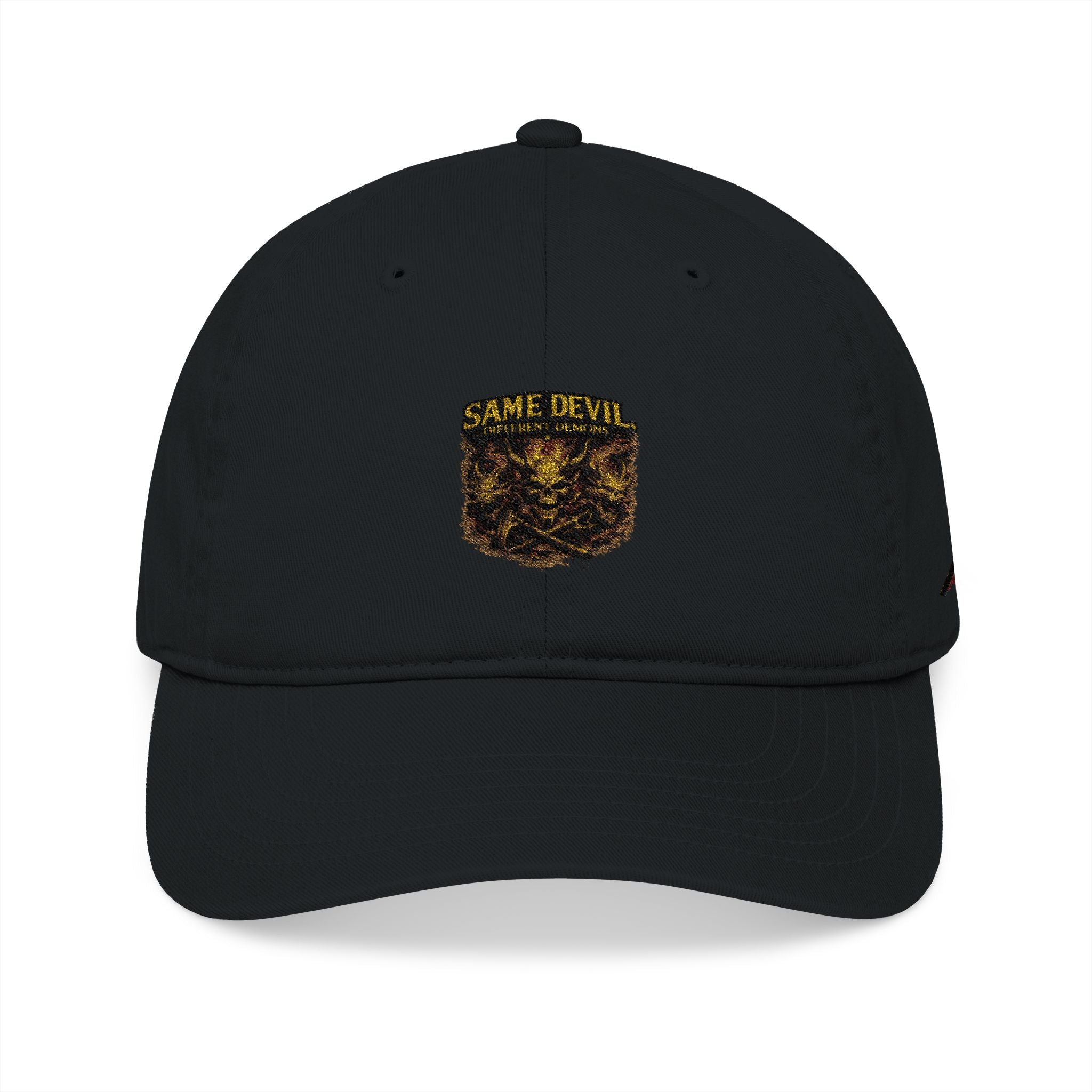 Embroidered Shield Baseball Cap – Organic Cotton, Vintage Crest Design