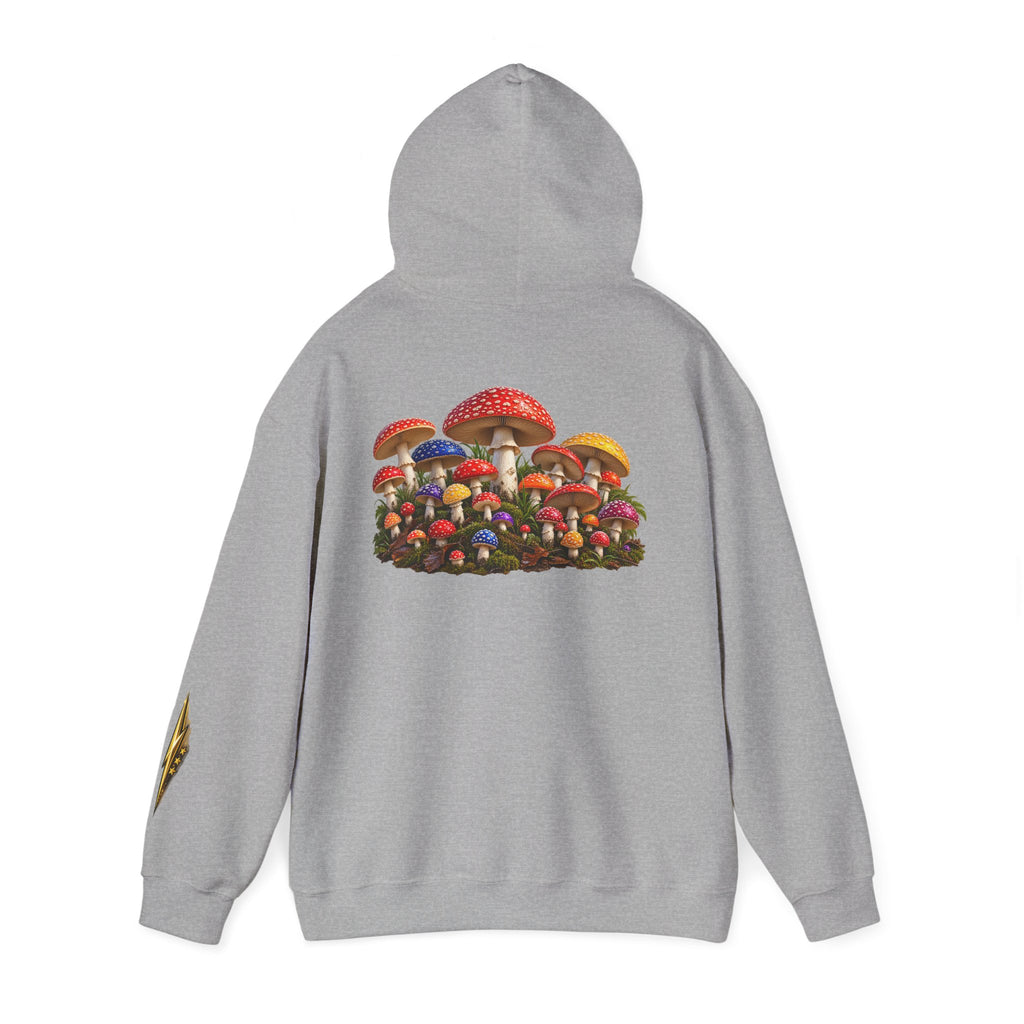 Mushroom Hoodie — Vintage Fly Agaric Fungi Graphic Pullover