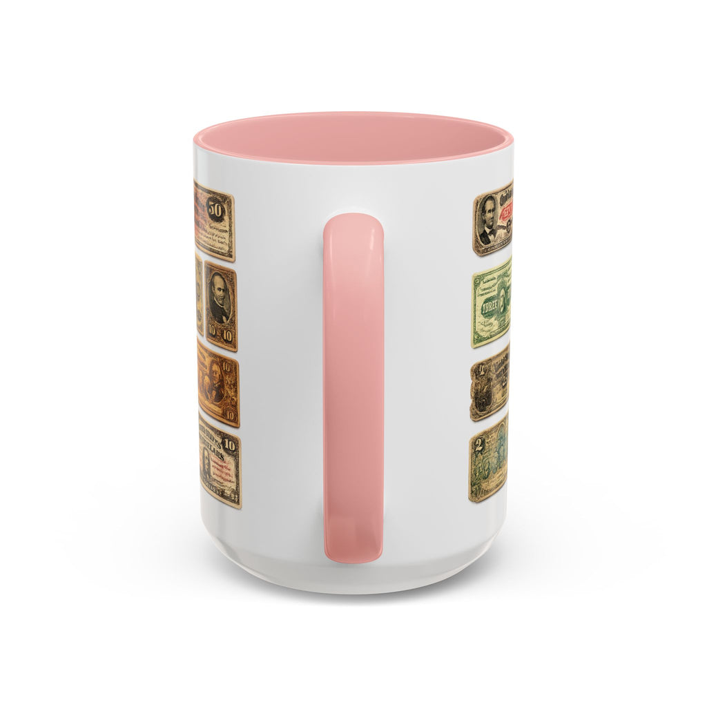 Vintage US Fractional Currency Coffee Mug – Retro Banknote Accent Mug (11/15 oz)