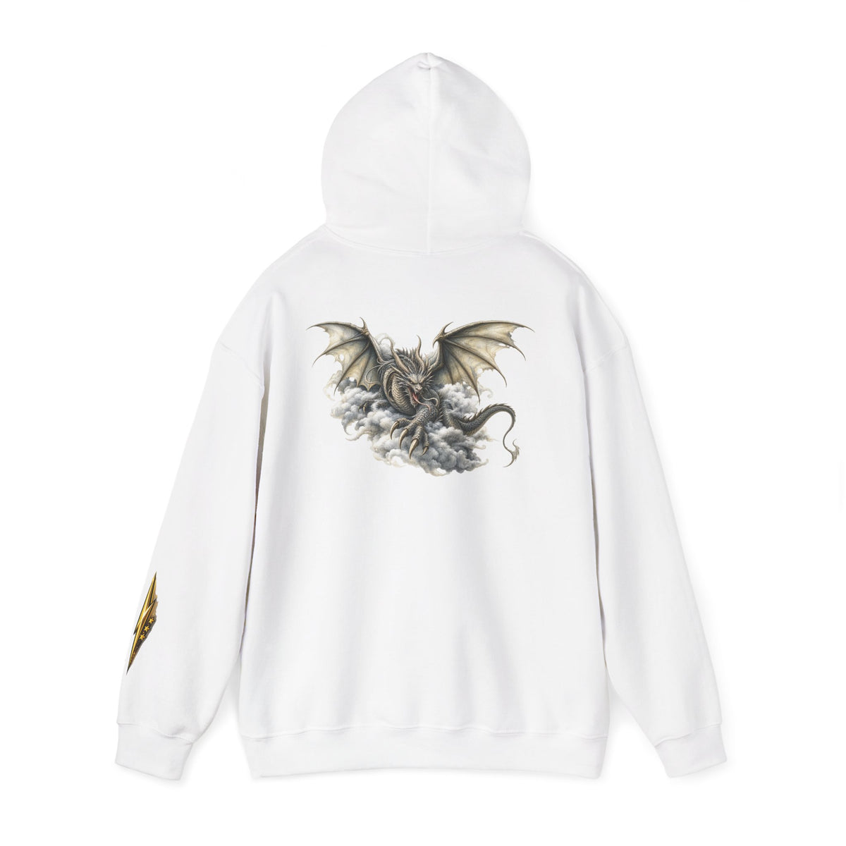 Dragon Cloud Hoodie — Fantasy Dragon Back Graphic Sweatshirt
