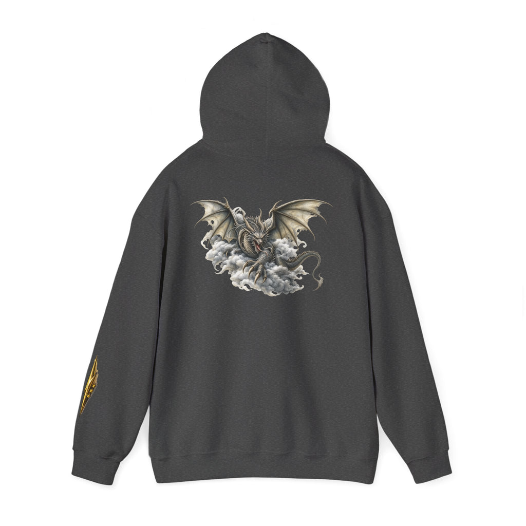 Dragon Cloud Hoodie — Fantasy Dragon Back Graphic Sweatshirt