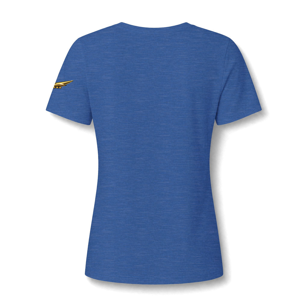 Princess V-Neck Tee — Rhinestone Tiara Graphic Shirt for Women